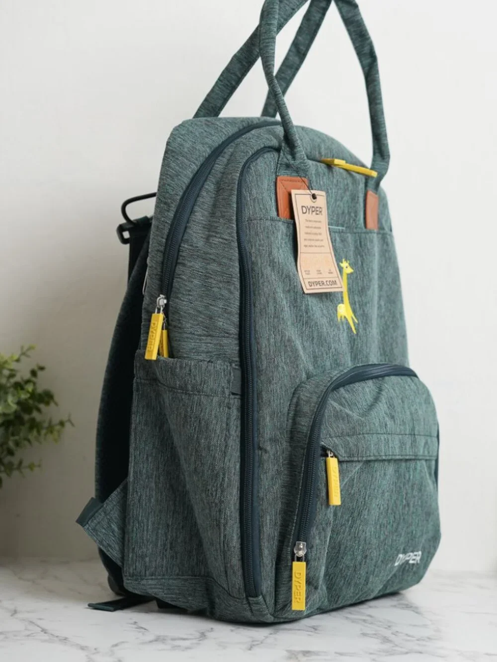 Diaper Bag Backpack DYPER 16x12 Folding Pad NWT Multifunction Compartments Green